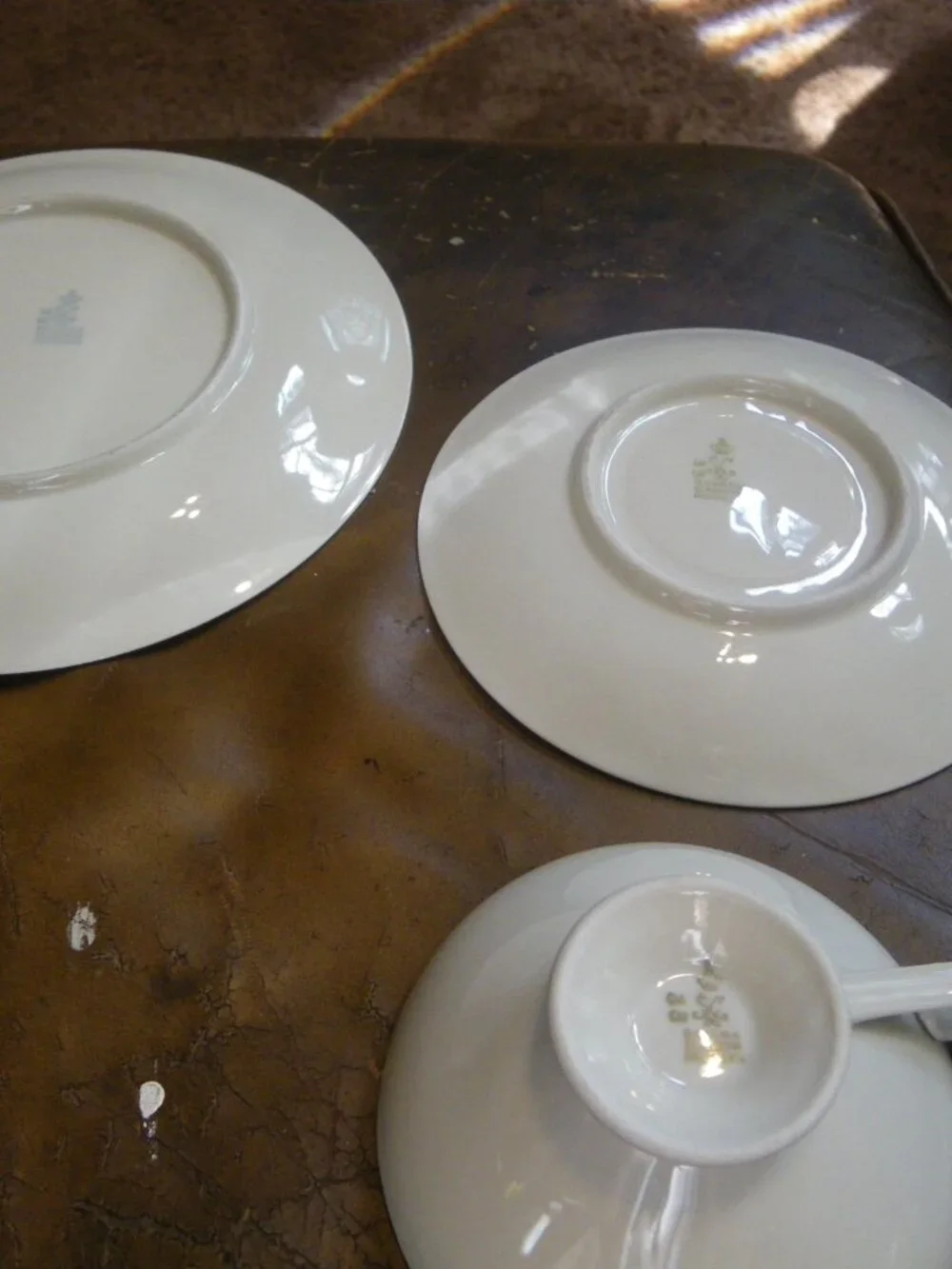 Vintage China Teacup & Saucer Set w/ Plate “Bavaria Elfenbein Porzellan”